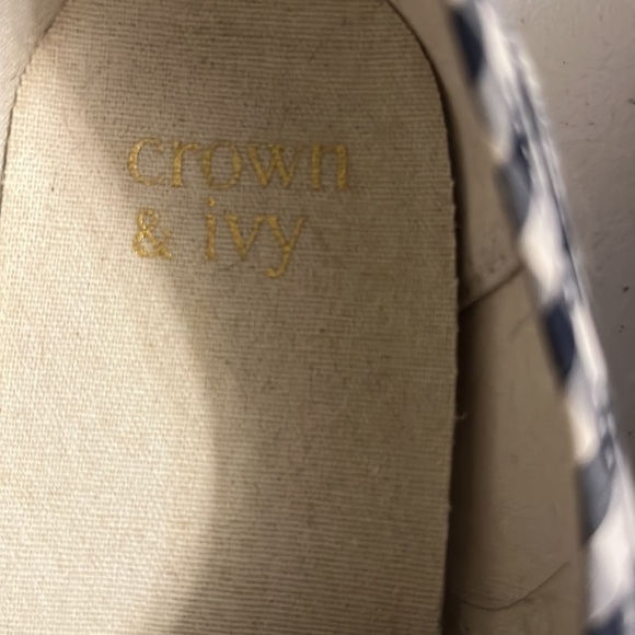 Crown & Ivy black check sneakers , nwot, sz. 8 1/2 - Picture 2 of 4